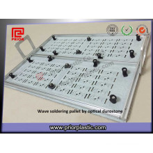 Optical Grade Durostone Wave Solder Pallet with Handlers